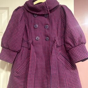 Ted Baker Kids' Purple and Pink Pea Coat